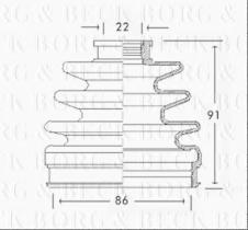 Borg & Beck BCB2342 - Fuelle, árbol de transmisión