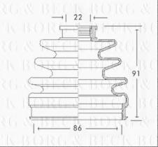 Borg & Beck BCB2342 - Fuelle, árbol de transmisión