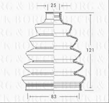 Borg & Beck BCB2343 - Fuelle, árbol de transmisión