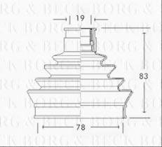 Borg & Beck BCB2344 - Fuelle, árbol de transmisión