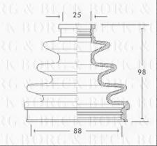 Borg & Beck BCB2345 - Fuelle, árbol de transmisión