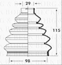 Borg & Beck BCB2354 - Fuelle, árbol de transmisión