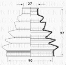 Borg & Beck BCB2356 - Fuelle, árbol de transmisión