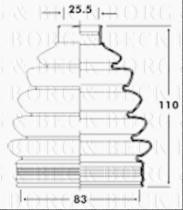 Borg & Beck BCB2363 - Fuelle, árbol de transmisión