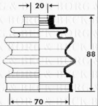 Borg & Beck BCB2368 - Fuelle, árbol de transmisión