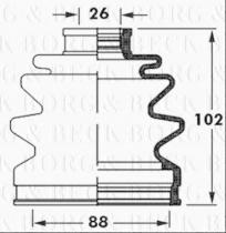 Borg & Beck BCB2388 - Fuelle, árbol de transmisión