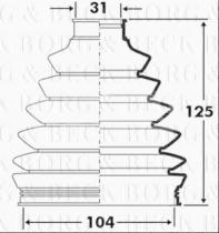 Borg & Beck BCB2395 - Fuelle, árbol de transmisión