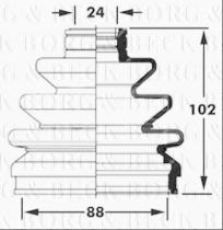 Borg & Beck BCB2397 - Fuelle, árbol de transmisión