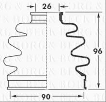 Borg & Beck BCB2398 - Fuelle, árbol de transmisión