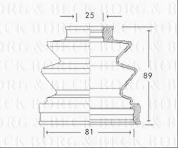 Borg & Beck BCB2458 - Fuelle, árbol de transmisión