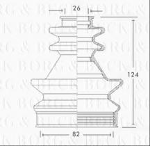 Borg & Beck BCB2509 - Fuelle, árbol de transmisión