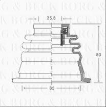 Borg & Beck BCB2541 - Fuelle, árbol de transmisión