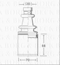 Borg & Beck BCB2547 - Fuelle, árbol de transmisión