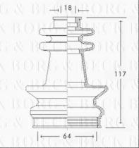 Borg & Beck BCB2597 - Fuelle, árbol de transmisión