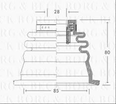 Borg & Beck BCB2650 - Fuelle, árbol de transmisión