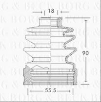 Borg & Beck BCB2655 - Fuelle, árbol de transmisión