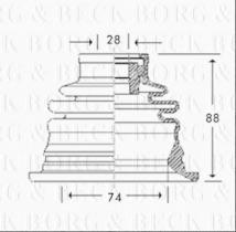 Borg & Beck BCB2780 - Fuelle, árbol de transmisión