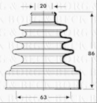 Borg & Beck BCB2801 - Fuelle, árbol de transmisión