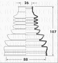 Borg & Beck BCB2811 - Fuelle, árbol de transmisión