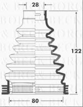 Borg & Beck BCB2812 - Fuelle, árbol de transmisión