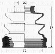 Borg & Beck BCB2827 - Fuelle, árbol de transmisión