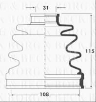 Borg & Beck BCB2846 - Fuelle, árbol de transmisión