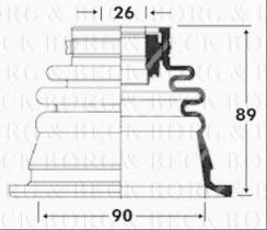 Borg & Beck BCB2848 - Fuelle, árbol de transmisión