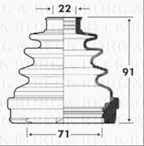 Borg & Beck BCB2853 - Fuelle, árbol de transmisión