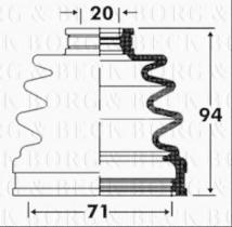 Borg & Beck BCB2860 - Fuelle, árbol de transmisión