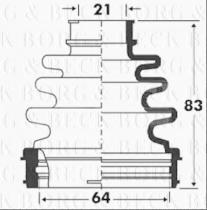 Borg & Beck BCB2867 - Fuelle, árbol de transmisión