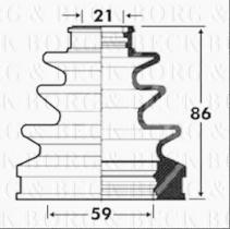 Borg & Beck BCB2876 - Fuelle, árbol de transmisión