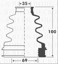 Borg & Beck BCB2903 - Fuelle, árbol de transmisión