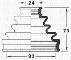 Borg & Beck BCB6005 - Fuelle, árbol de transmisión