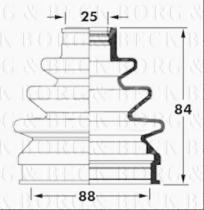 Borg & Beck BCB6033 - Fuelle, árbol de transmisión