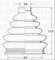 Borg & Beck BCB6071 - Fuelle, árbol de transmisión