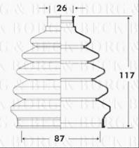 Borg & Beck BCB6077 - Fuelle, árbol de transmisión