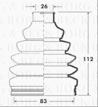 Borg & Beck BCB6080 - Fuelle, árbol de transmisión