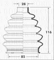 Borg & Beck BCB6083 - Fuelle, árbol de transmisión