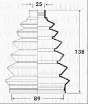 Borg & Beck BCB6088 - Fuelle, árbol de transmisión