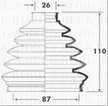 Borg & Beck BCB6097 - Fuelle, árbol de transmisión