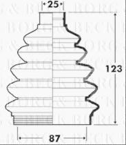 Borg & Beck BCB6105 - Fuelle, árbol de transmisión