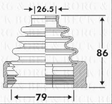 Borg & Beck BCB6110 - Fuelle, árbol de transmisión