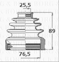 Borg & Beck BCB6125 - Fuelle, árbol de transmisión