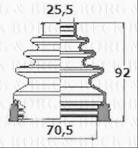 Borg & Beck BCB6131 - Fuelle, árbol de transmisión