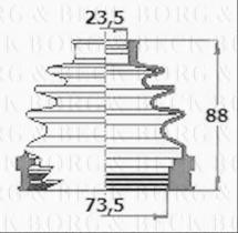 Borg & Beck BCB6133 - Fuelle, árbol de transmisión