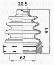 Borg & Beck BCB6146 - Fuelle, árbol de transmisión