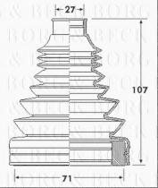 Borg & Beck BCB6172 - Fuelle, árbol de transmisión