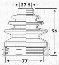 Borg & Beck BCB6244 - Fuelle, árbol de transmisión