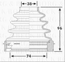 Borg & Beck BCB6254 - Fuelle, árbol de transmisión