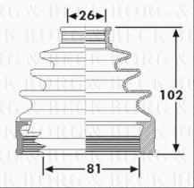 Borg & Beck BCB6267 - Fuelle, árbol de transmisión